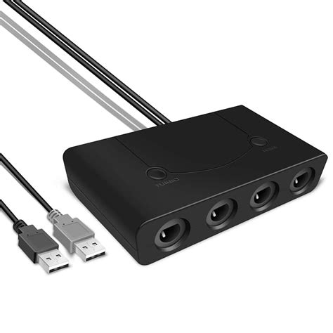 ★送料無料 ゲームキューブコントローラー スマブラブラック 2個 と 接続タップ