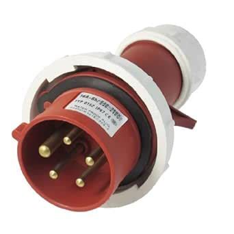 Alcoa PrimeAC 220-380 240-415V 16A IEC309-2 3P+E+N Industrial Plug Red ...