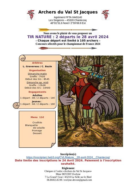 Concours Parcours Nature 2 départs, Lieu dit : Les Singeons, 45320 ...