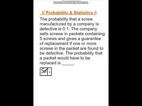 Probability and Statistics - Binomial Distribution Video Lecture ...