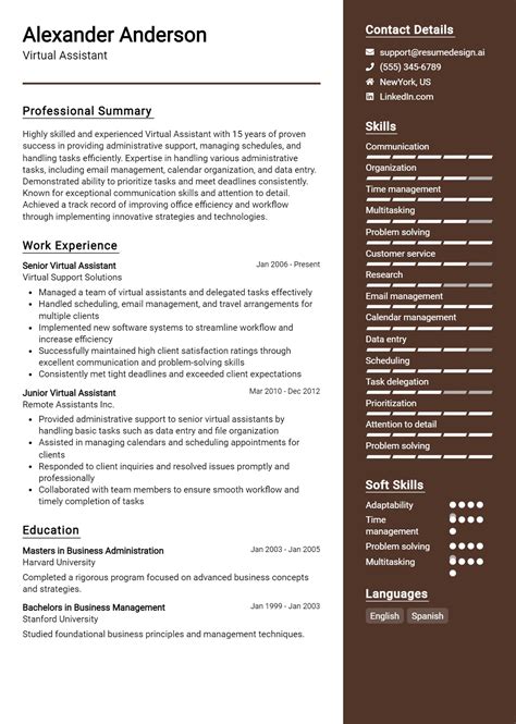 Image result for Virtual Assistant Resume