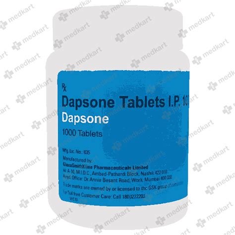 DAPSONE 100MG TABLET 1000'S : View Price, Combination and Alternatives ...
