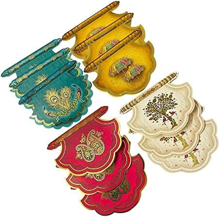 Krisah Pack of 20 pcs Multicolor Fan Shaped Sagan/Shagun/Cash/Gift ...