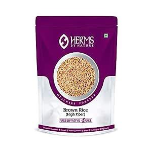 Herms Organic Brown Rice (High Fiber) 1kg : Amazon.in: Grocery ...