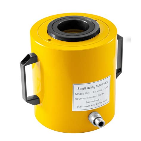 Buy VEVOR Hydraulic Cylinder Jack 100Ton, Hollow Ram Hydraulic Cylinder ...