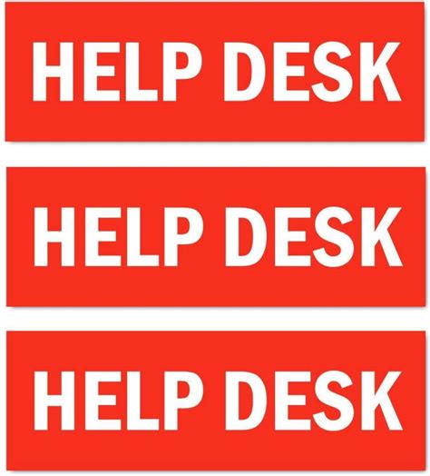 Mindcraftz Help Desk Sign Board Red color Pack of 3 | 12 x 4 inches ...