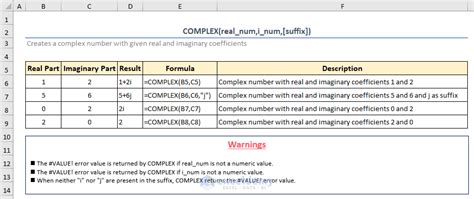 Image result for Display Complex Number Excel