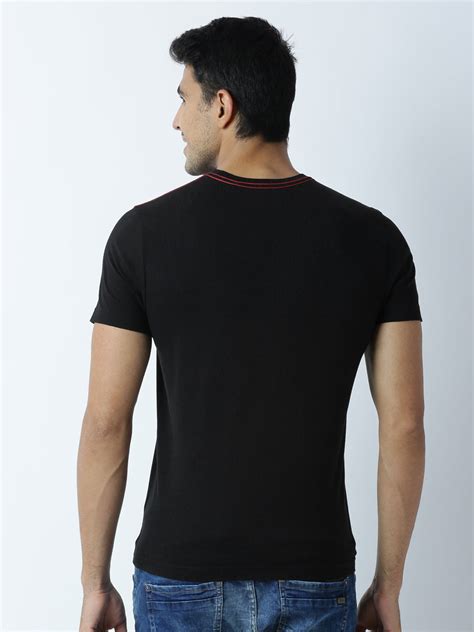 Huetrap Mens Printed Black Short Sleeve Round Neck Fairtrade T-Shirt ...