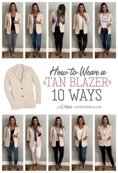 How to Wear One Tan Blazer Ten Ways | Blazer outfits for women ...
