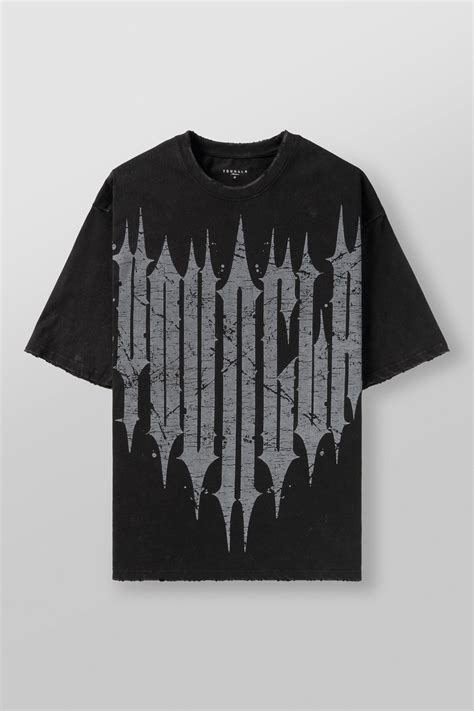 YoungLA Gothic Strike Oversized Graphic T-Shirt – Black – hypesort