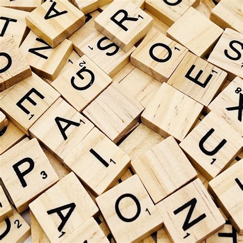 Wood Game Tiles 1000 Wooden Scrabble Tiles For Crafts - Full Alphabet ...