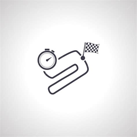 Racebaan of ronde pictogram Finish vlag teken racebaan pictogram ...