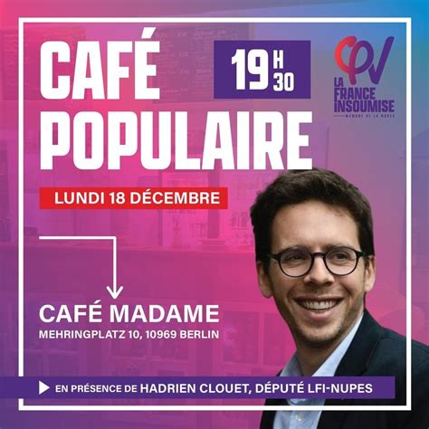 Café Populaire avec Hadrien Clouet, Café Madame, Hohen Neuendorf, 18 ...