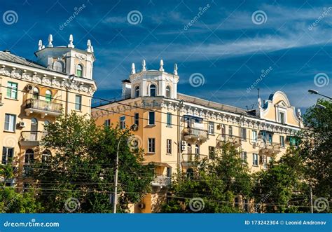 Buildings in the City Centre of Astrakhan, Russia Stock Photo - Image ...