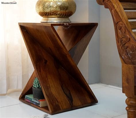 Buy Florin Sheesham Wood Designer Side Table @34% OFF Online | Wooden ...