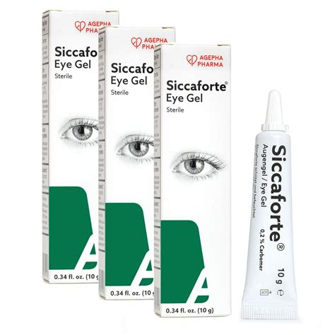 Siccaforte Eye Gel for Dry Eyes - Intensive Carbomer Gel for Moisturizing, Healing & Soothing ...