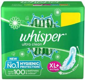 Whisper Ultra Clean XL+ Sanitary 44 Pad Sanitary Pad | Buy Women ...