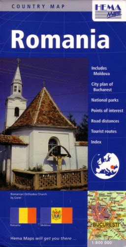 Buy Romania, Country Map: Includes Moldova, City Plan of Bucharest ...