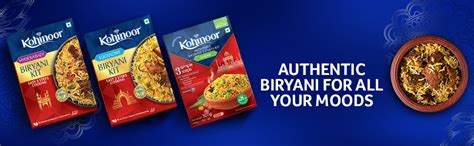 Kohinoor Authentic Basmati Biryani Kit, Lucknowi | Easy 3-Step Recipe ...