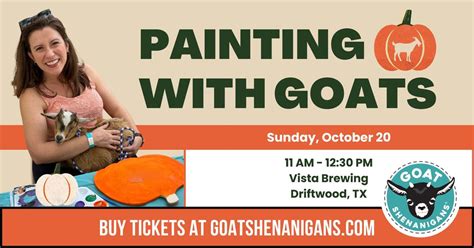 Painting with Baby Goats at Vista Brewing (Driftwood), Vista Brewing ...