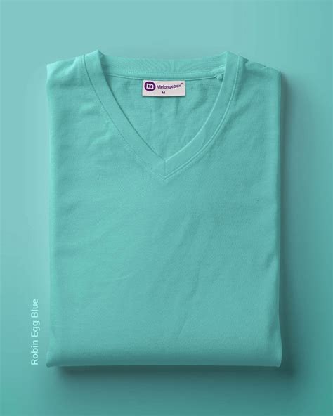 Melangebox 100% Cotton Classic V Neck Tee | Breathable | 20+ Colors| No ...