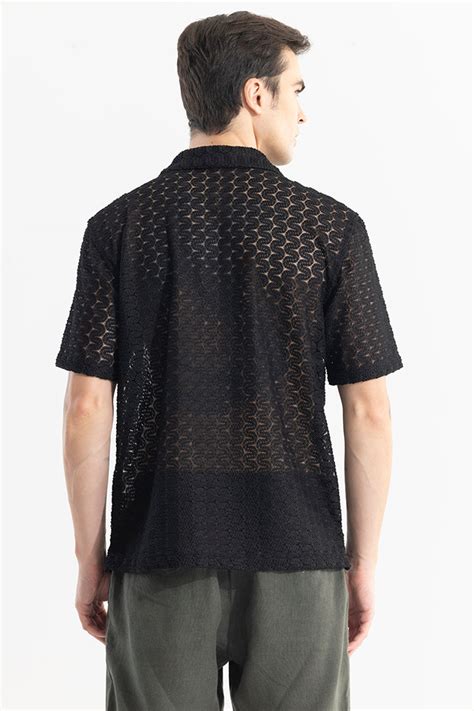 Buy Men's Crawler Black Hakoba Shirt Online | SNITCH