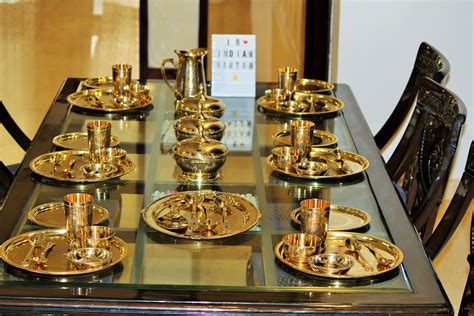 Brass Dinner Set | Royal Brass Dinner Set – Indian Bartan