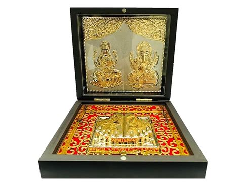 Buy ARTSMINE – 24k Gold Plated Shree Lakshmi Ganesh Pooja Box – Premium ...