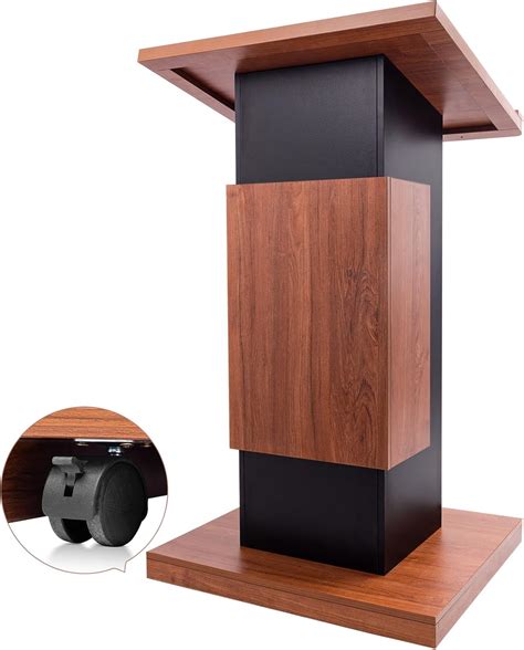 Vakiorn Wood Podium Stand with 4 Lockable Wheels，44.6“ India | Ubuy