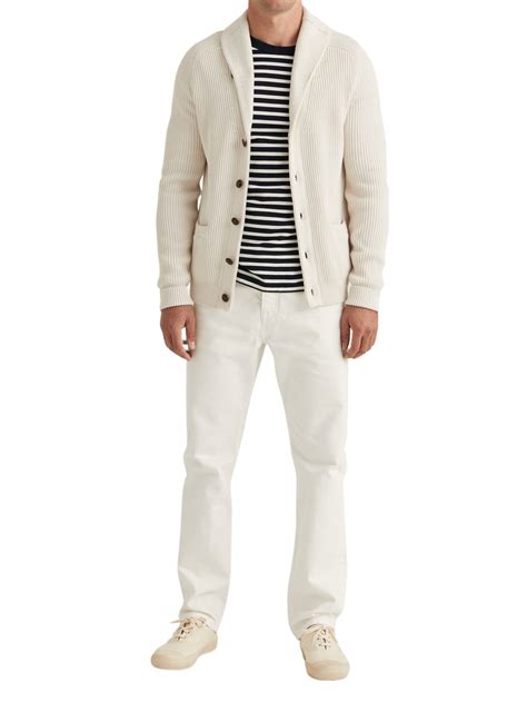 Morris Stockholm Brayden Shawl Cardigan - Off-White | Follestad