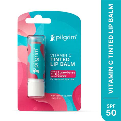 Buy Pilgrim Vit C SPF 50 Pa+++ Strawbery Gloss Lip Balm, 4.5 gm | 19 ...