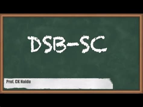 DSB-SC Modulation Techniques For GATE Communications - Double Sideband ...