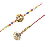 Traditional Krishna Design Bhaiya Bhabhi Rakhi Set ,Exquisite Set of 2 ...