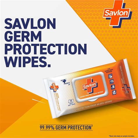 Buy SAVLON GERM PROTECTION WET WIPES PACK OF 72 Online & Get Upto 60% ...