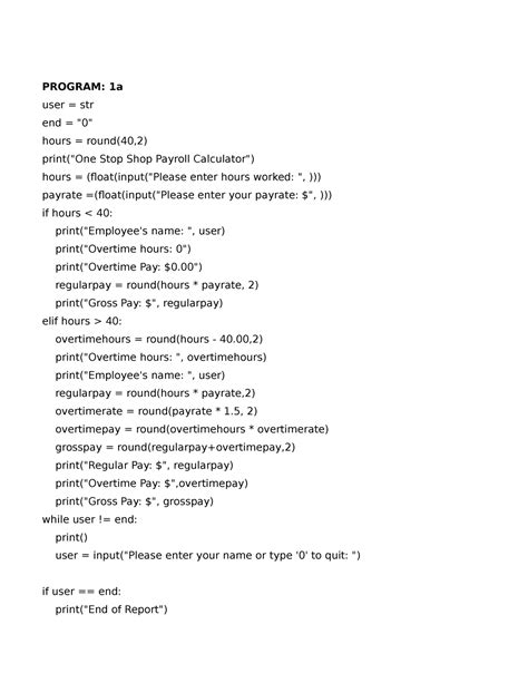 APP record - vszvdsv - PROGRAM: 1a user = str end = "0" hours = round ...