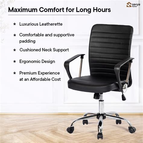 SAVYA HOME Leatherette Executive Office Chair|Study Chair for Office ...