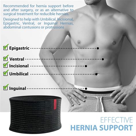 Premium Umbilical Hernia Belt 6.25" Abdominal Binder With Hernia ...