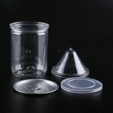 PET塑料易拉罐食品包装瓶塑料罐透明零食罐定制85*80塑料瓶-阿里巴巴