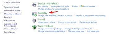 Image result for Control Panel Autoplay