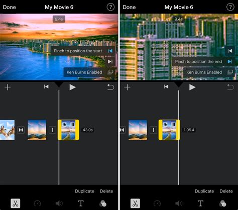 How to use the Ken Burns effect in iMovie