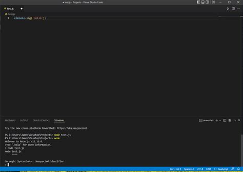 Vscode JavaScript Problem 的图像结果