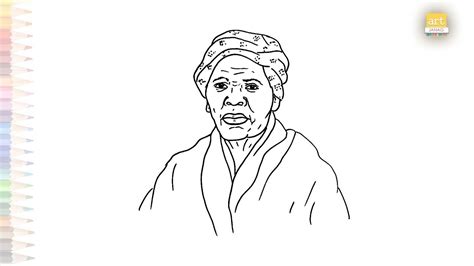 Harriet Tubman easy drawing | Face sketches easy |How to draw Harriet ...