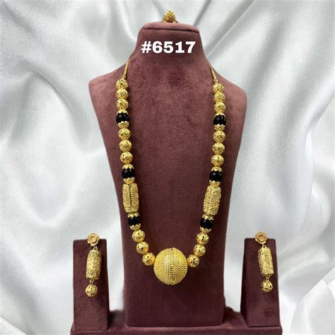 Exclusive Gold Plated Long Necklaces Set, PMJ Model No: 6517 ...