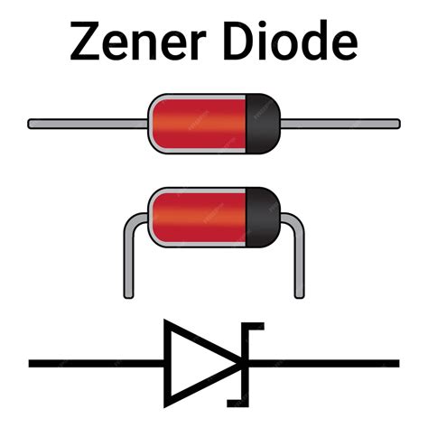 Premium Vector | Zener diode and symbol. electronic component. physics education science.