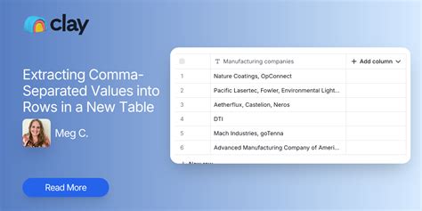 Convert Comma-Separated Values into Rows 的图像结果