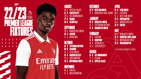 2022/23 Premier League fixtures announced | News | Arsenal.com