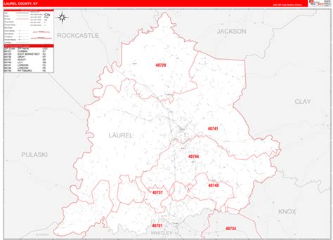 Digital Maps of Laurel County Kentucky - marketmaps.com