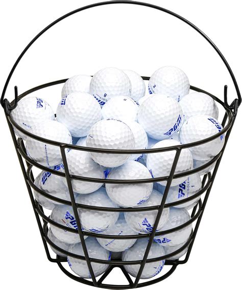 Amazon.com : PGM Golf Ball Metal Range Basket (Includes 30 Two-Piece ...