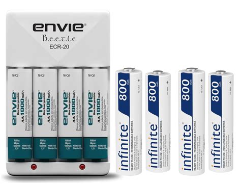 Envie (ECR 20 + 4 x AA 1000mAh + 4 x AAA 800mAh) Standard Rechargeable ...
