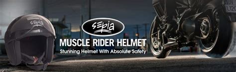 Sepia Muscle Rider Open Face Helmet (Battle Green Matt, M - L) : Amazon ...